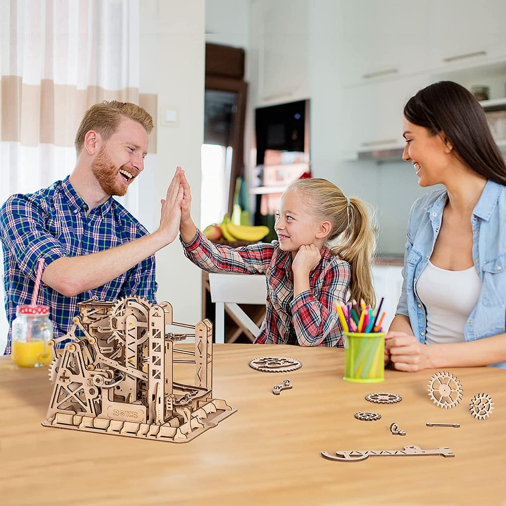أفكار هدايا للاطفال عمر 10 سنوات - مجموعة بناء نموذج الألغاز الخشبية ثلاثية الأبعاد 