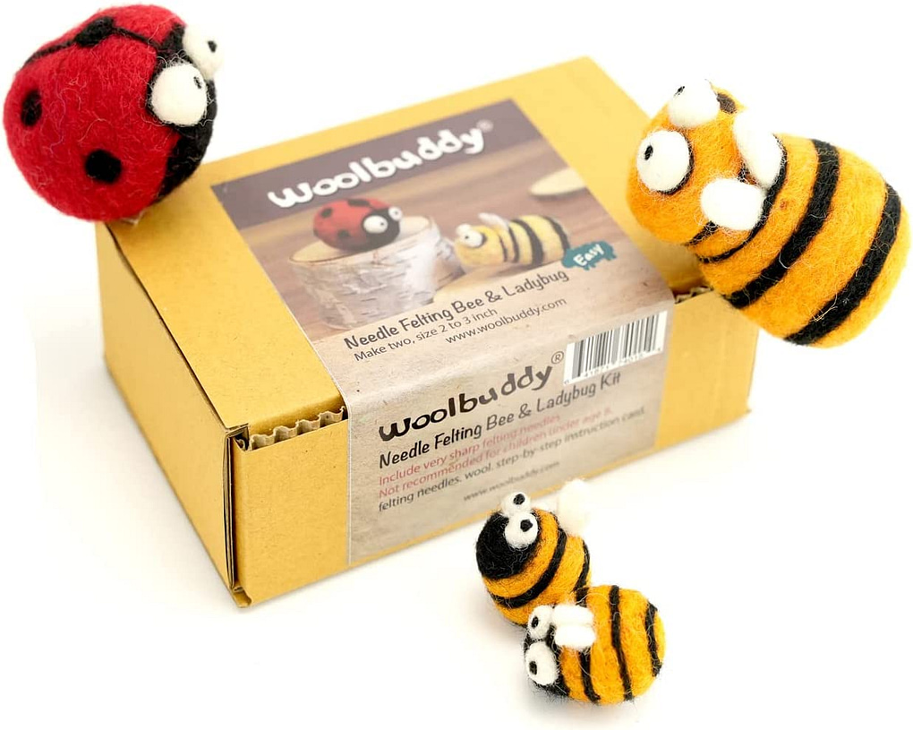أفكار هدايا للاطفال عمر 10 سنوات - مجموعة حيوانات من صوف لباد مصنوعة يدويا