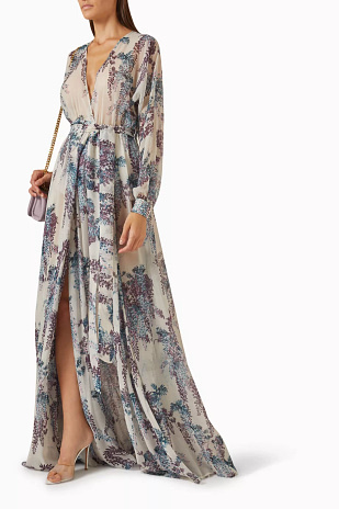 فستان طويل بنقشة زهور فوال
 ملابس نسائية فساتين