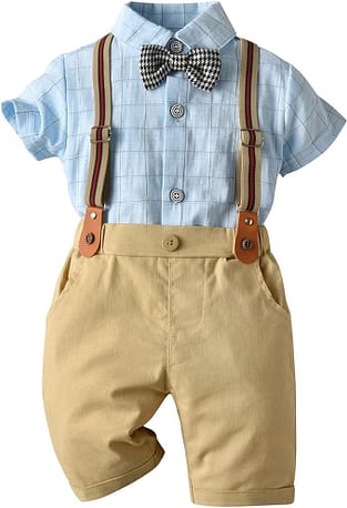 ايمز بارلي طقم ملابس اطفال صيفي باكمام قصيرة