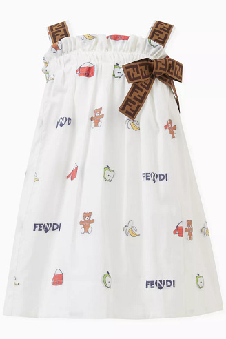 فستان بطبعة شعار الماركة قطن بوبلين
فساتين اطفال للعيد ماركات