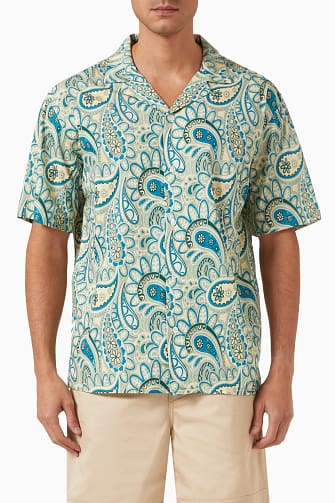 قميص هاواي بنقشة بيزلي قطن
قمصان صيفية رجالية