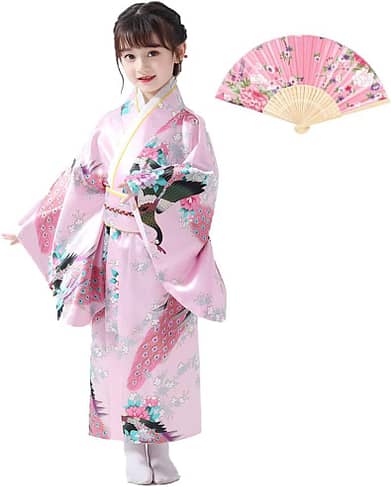 رداء كيمونو ياباني تقليدي للأطفال البنات