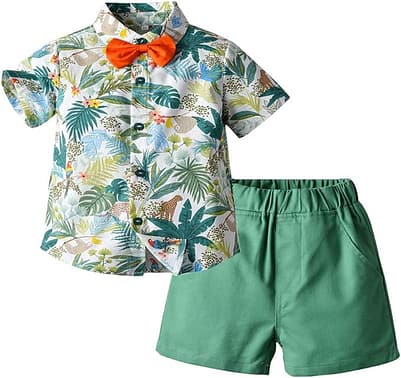 قمصان شاطئ مزينة بالزهور
ملابس اطفال اولاد للمناسبات صيفي