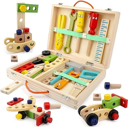صندوق ادوات خشبي تعليمي