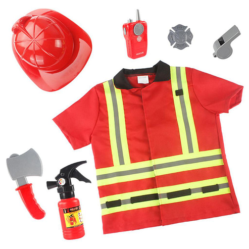 مجموعة ملابس رجال الإطفاء للأطفال