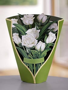 هدايا عروس بسيطه - باقة زهور بيضاء