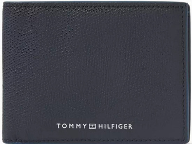 محفظة ثنائية الطيّ بشعار الماركة جلد محفظة تومي هيلفيغر