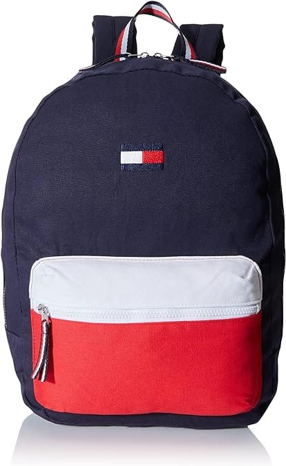 حقيبة ظهر Patriot Colorblock من قماش كتاني شنطة تومي هيلفيغر ظهر