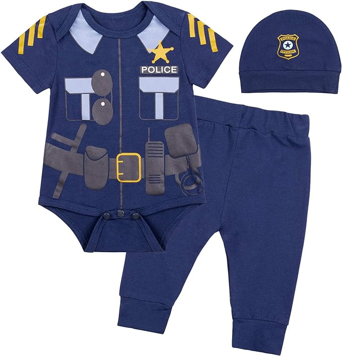 بدلة اطفال بتصميم على شكل زي شرطة للاولاد