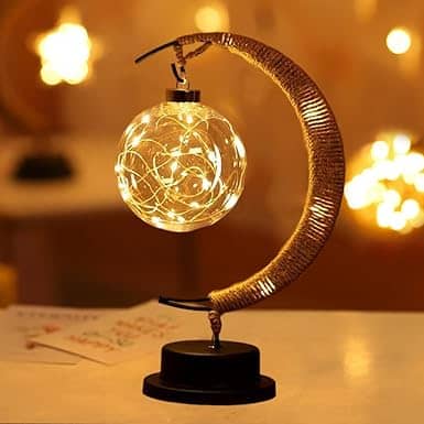 مصباح LED على شكل قمر لشهر رمضان