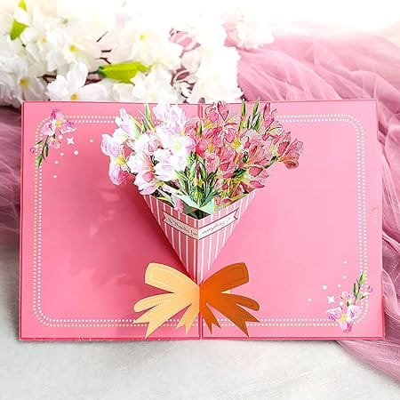 بطاقة منبثقة ثلاثية الابعاد بتصميم زهور انيقة فاخرة
افكار هدايا للام في عيد الفطر