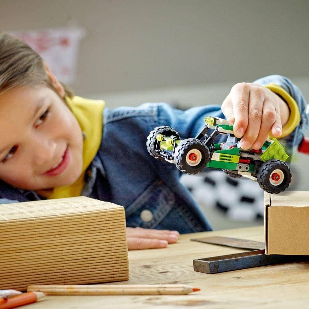 هدايا للاطفال رخيصة - ليجو مجموعة بناء سيارة بلاستيك رياضية