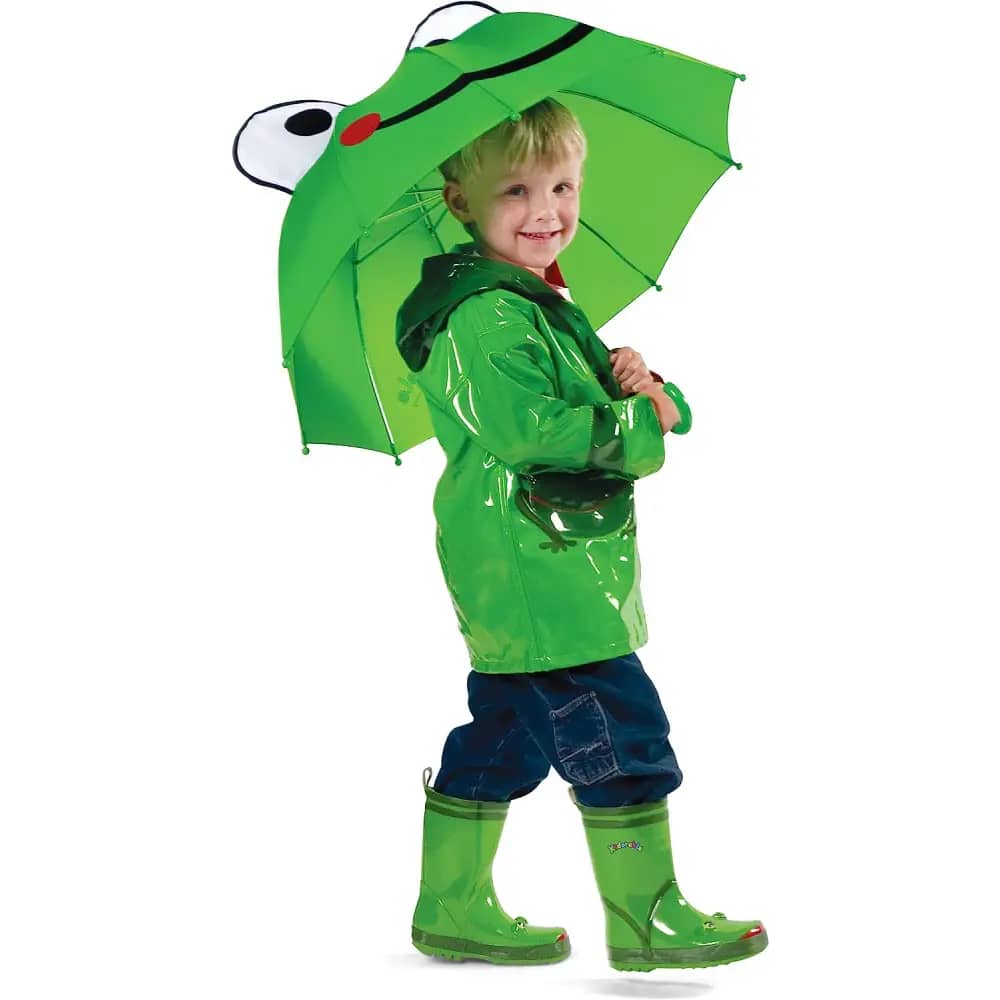 هدايا للاطفال رخيصة - مظلة بتصميم ضفدع للاطفال