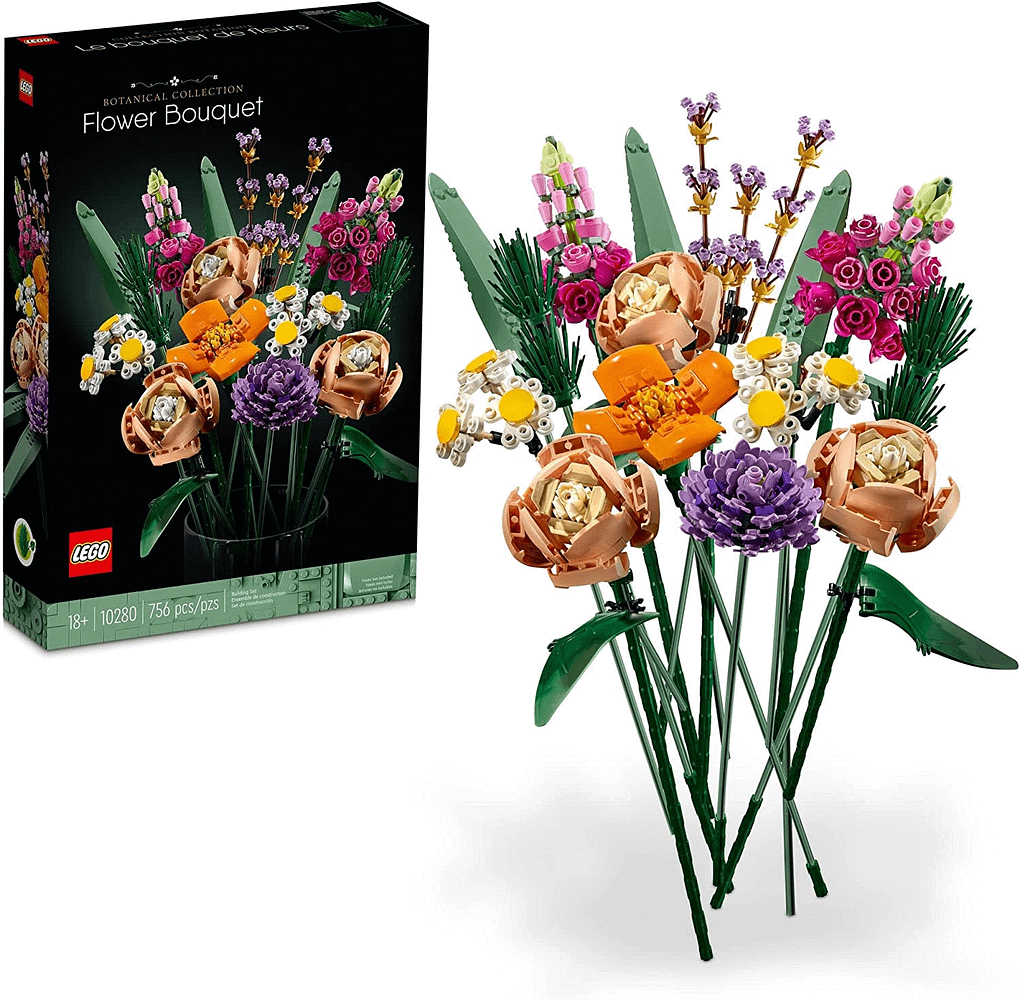 هدايا حب -  مجموعة بناء باقة الزهور من ليغو