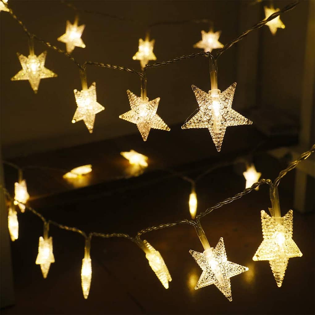 هدية عيد ميلاد صديقتي - سلسلة مصابيح على شكل نجوم