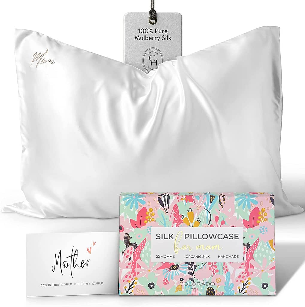هدية العيد للام - غطاء وسادة من حرير مع بطاقة مخصصة لعيد الام