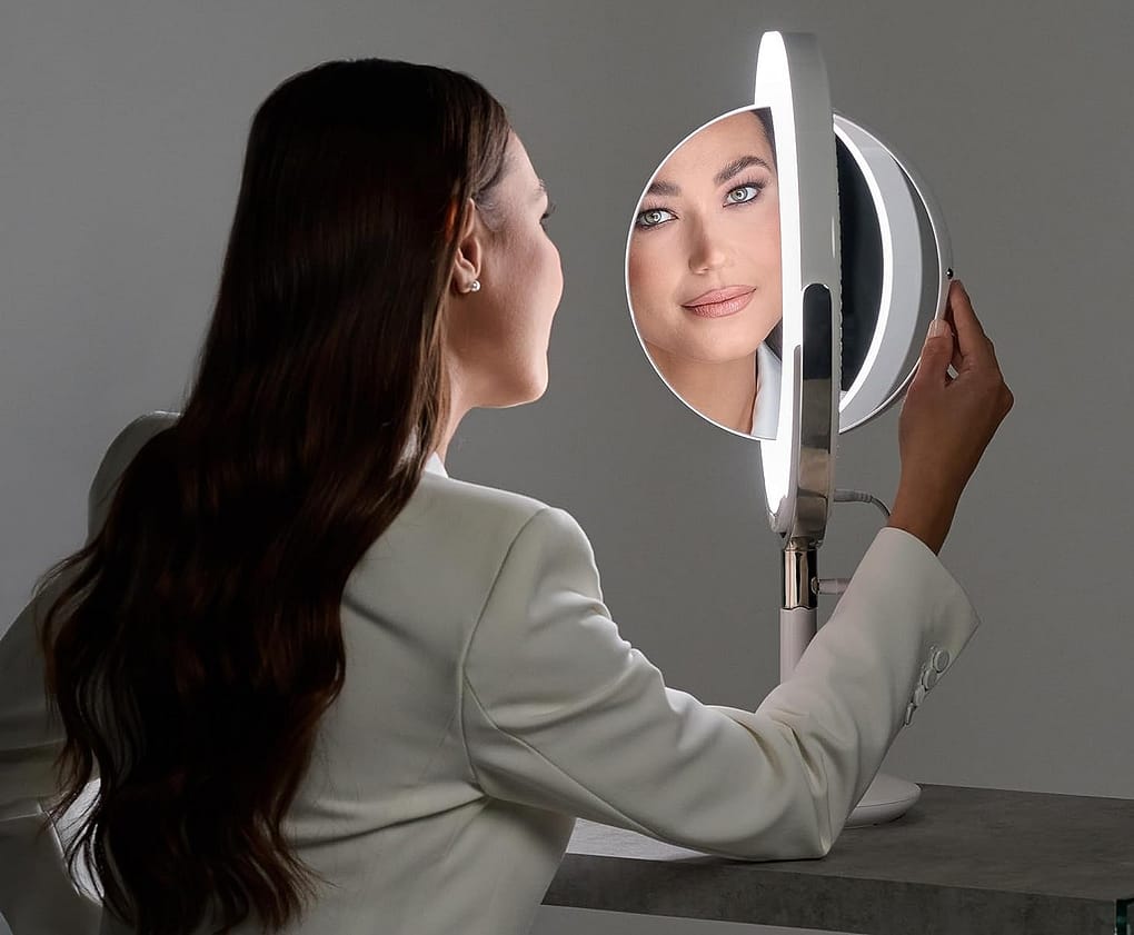 هدايا عرايس - مرآة مكياج مع حلقة اضاءة من اليوس لايتنج