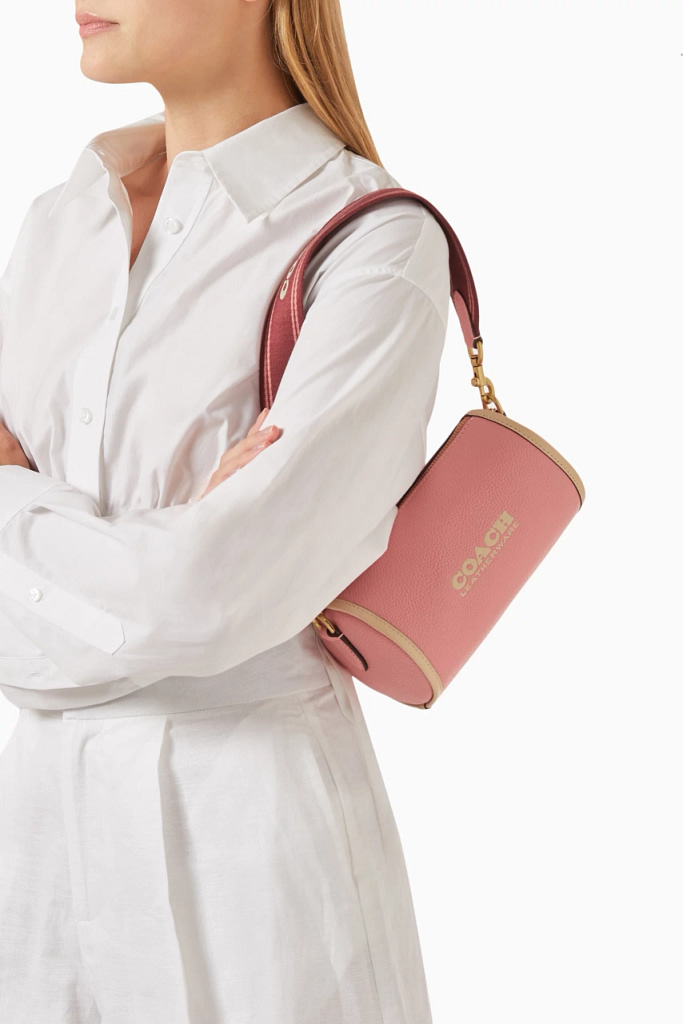 حقيبة كروس اوريون بتصميم أسطواني جلد
