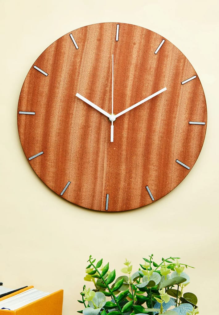 هدايا مكتبية - ساعة حائط خشبية